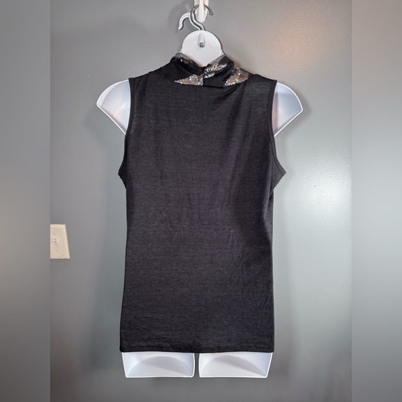 Roz & Ali Sequin Stripe Cowl-Neck Sleeveless Top XL - Picture 4 of 11